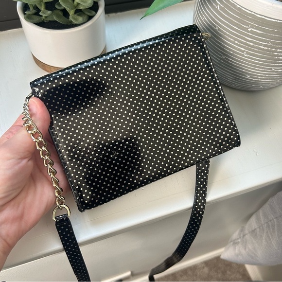 Kate Spade Lilac Street Black and Gold Polka Dot Envelope Crossbody - Picture 6 of 6